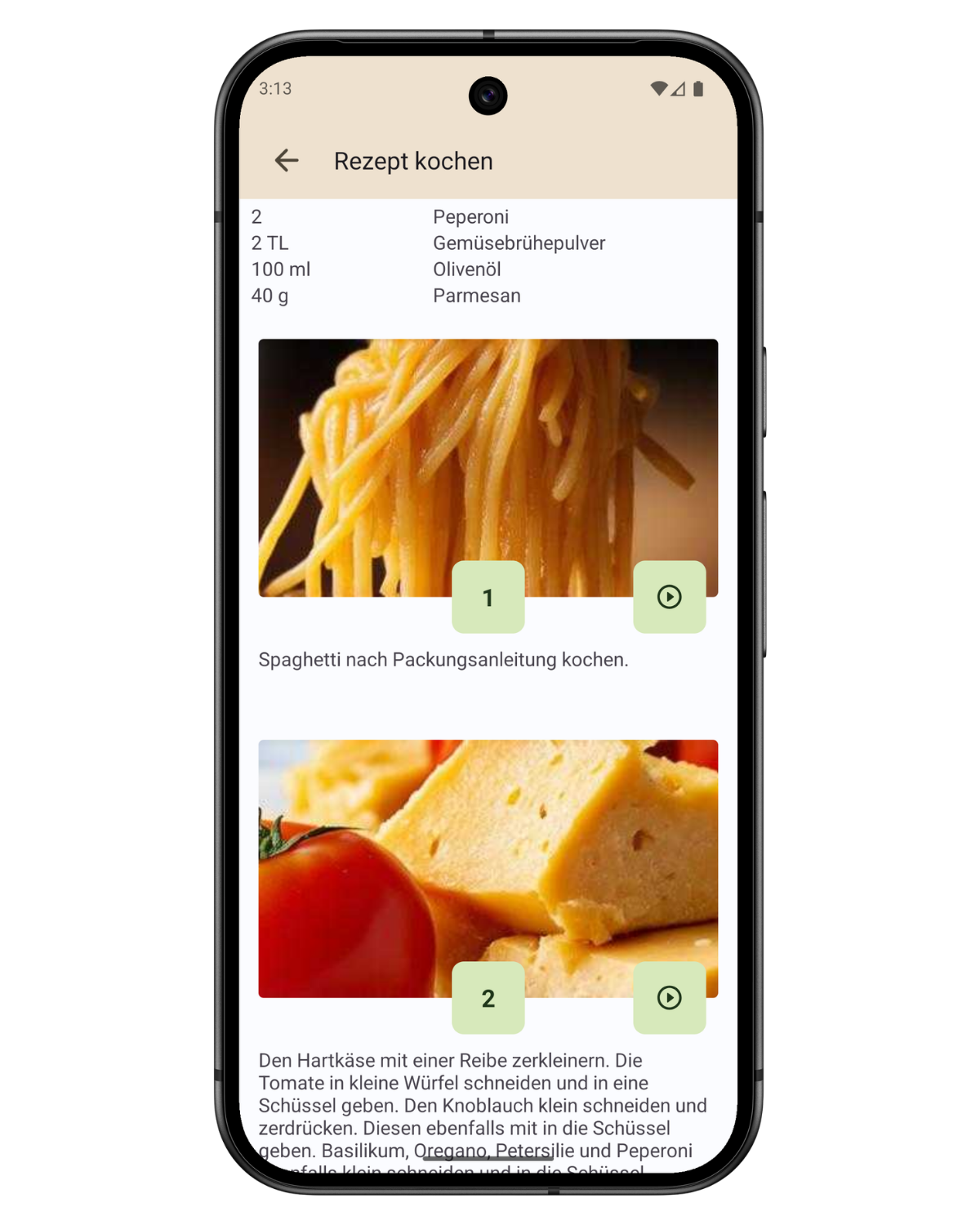 CookBuddy Feature Vorschau in der App