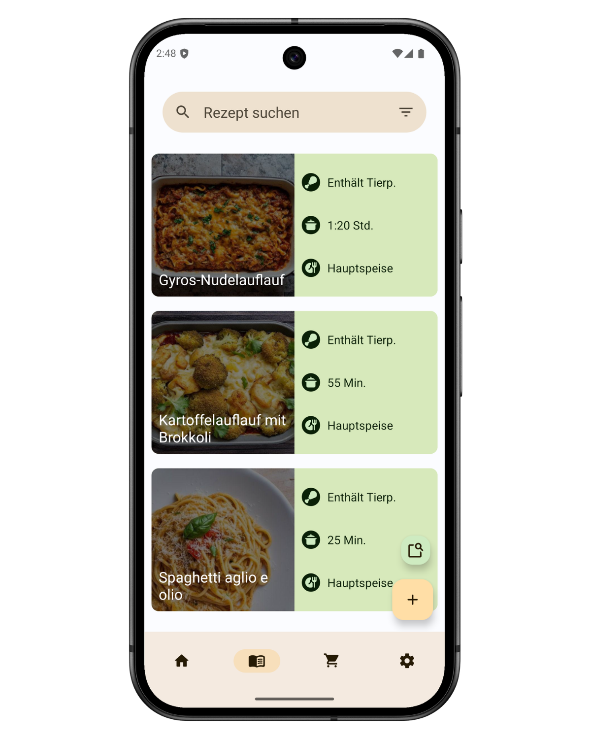 CookBuddy Feature Vorschau in der App